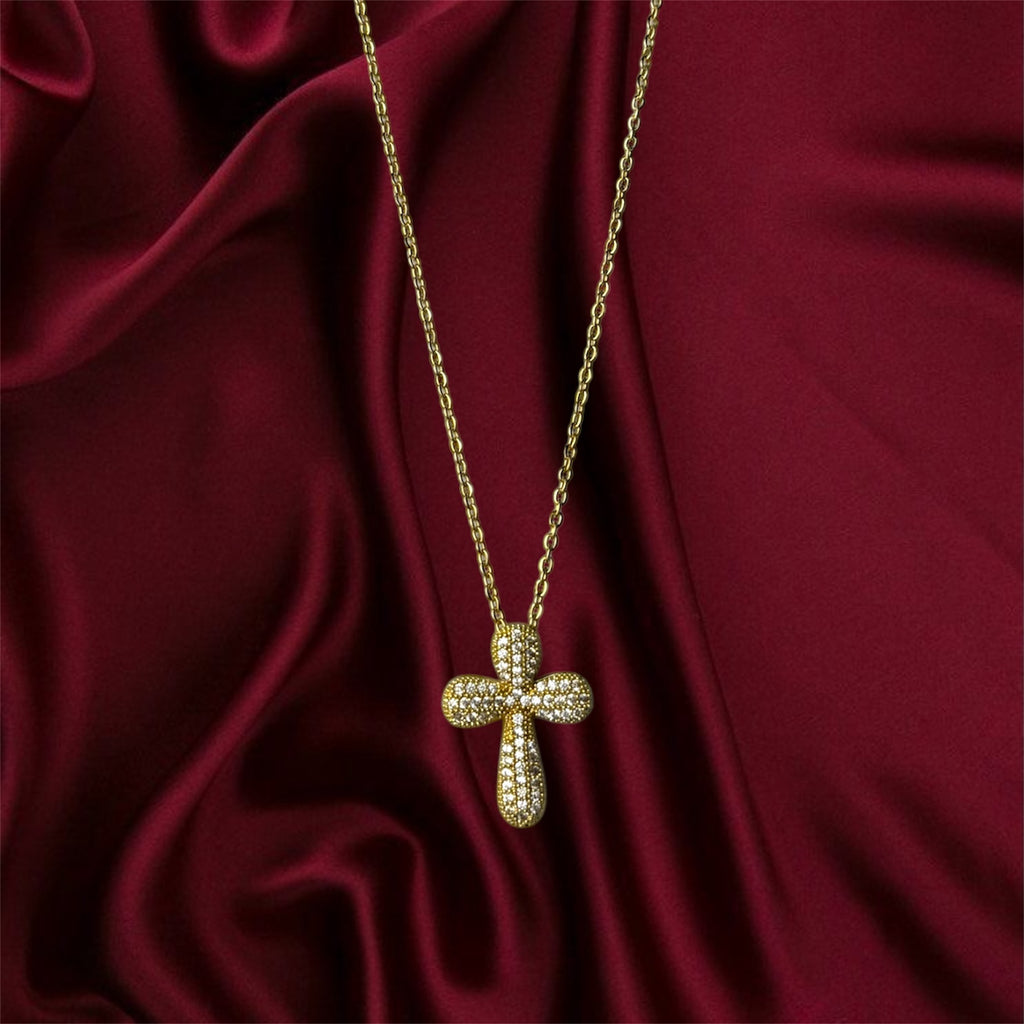 Collana Bubble Croce Gold