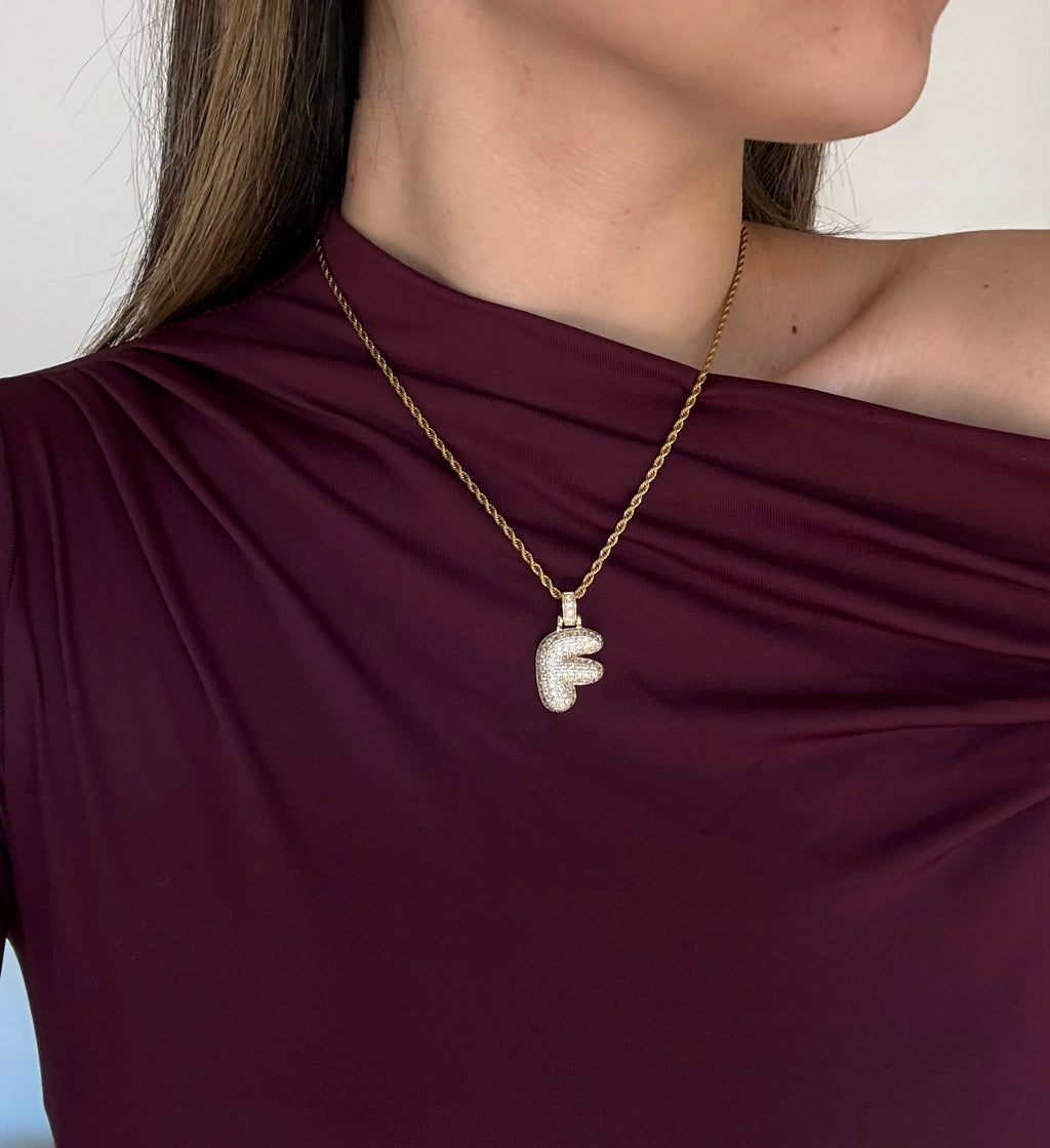 Collana Bubble Letter Gold