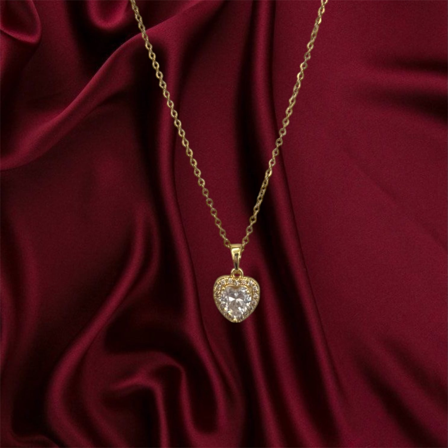 Collana Crystal Heart Gold