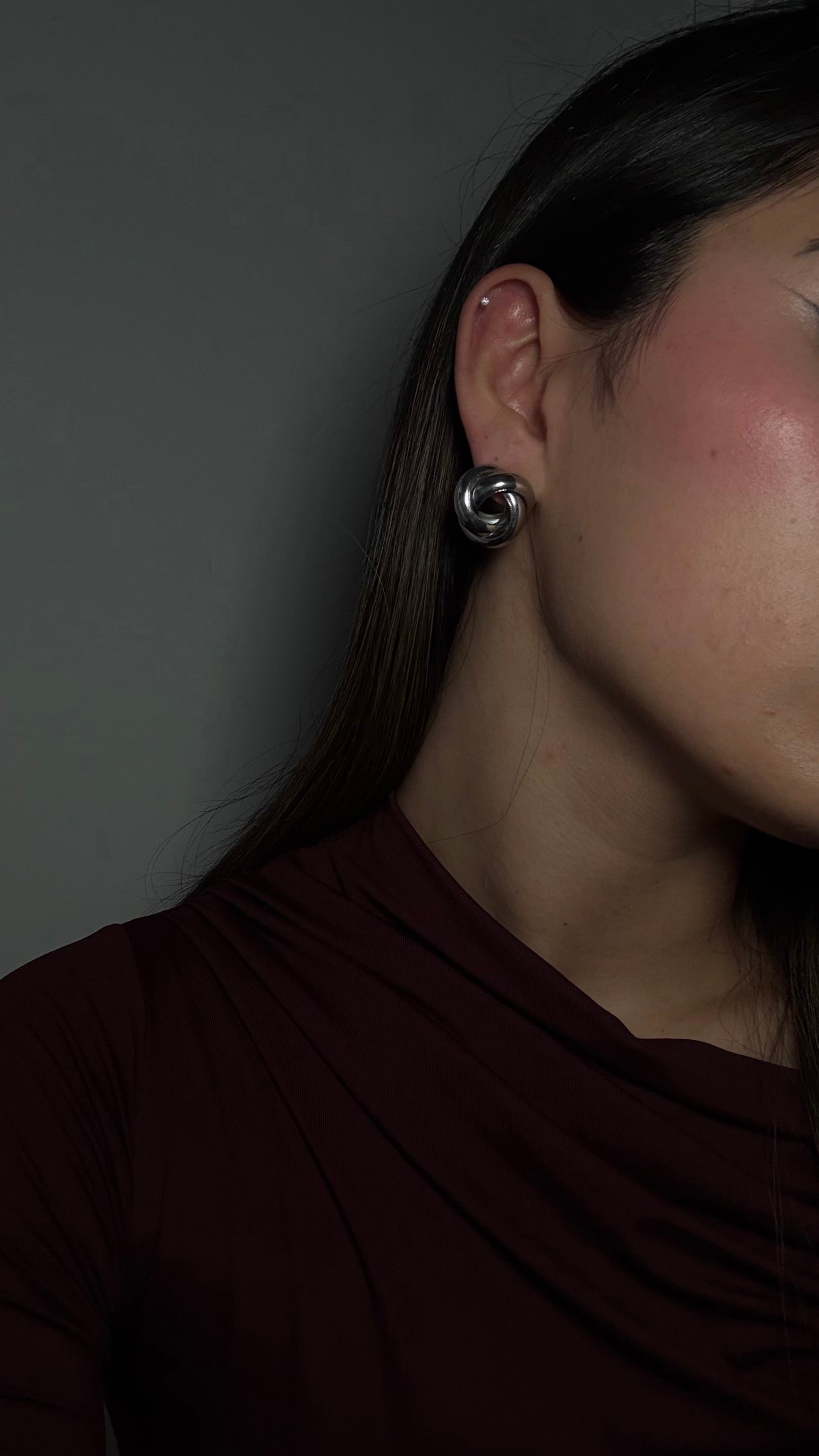 Pendientes de nudo grande
