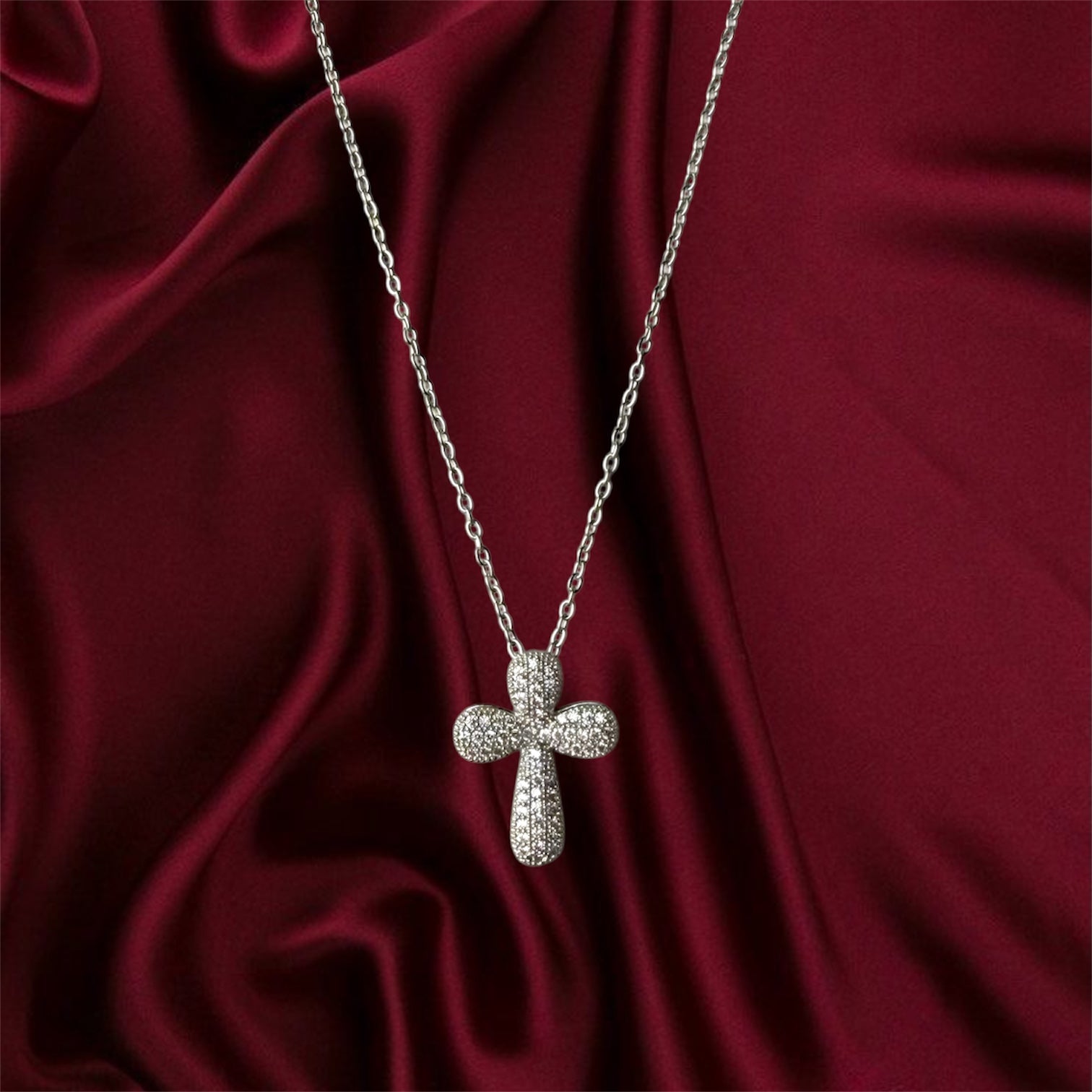 Collana Bubble Croce Silver