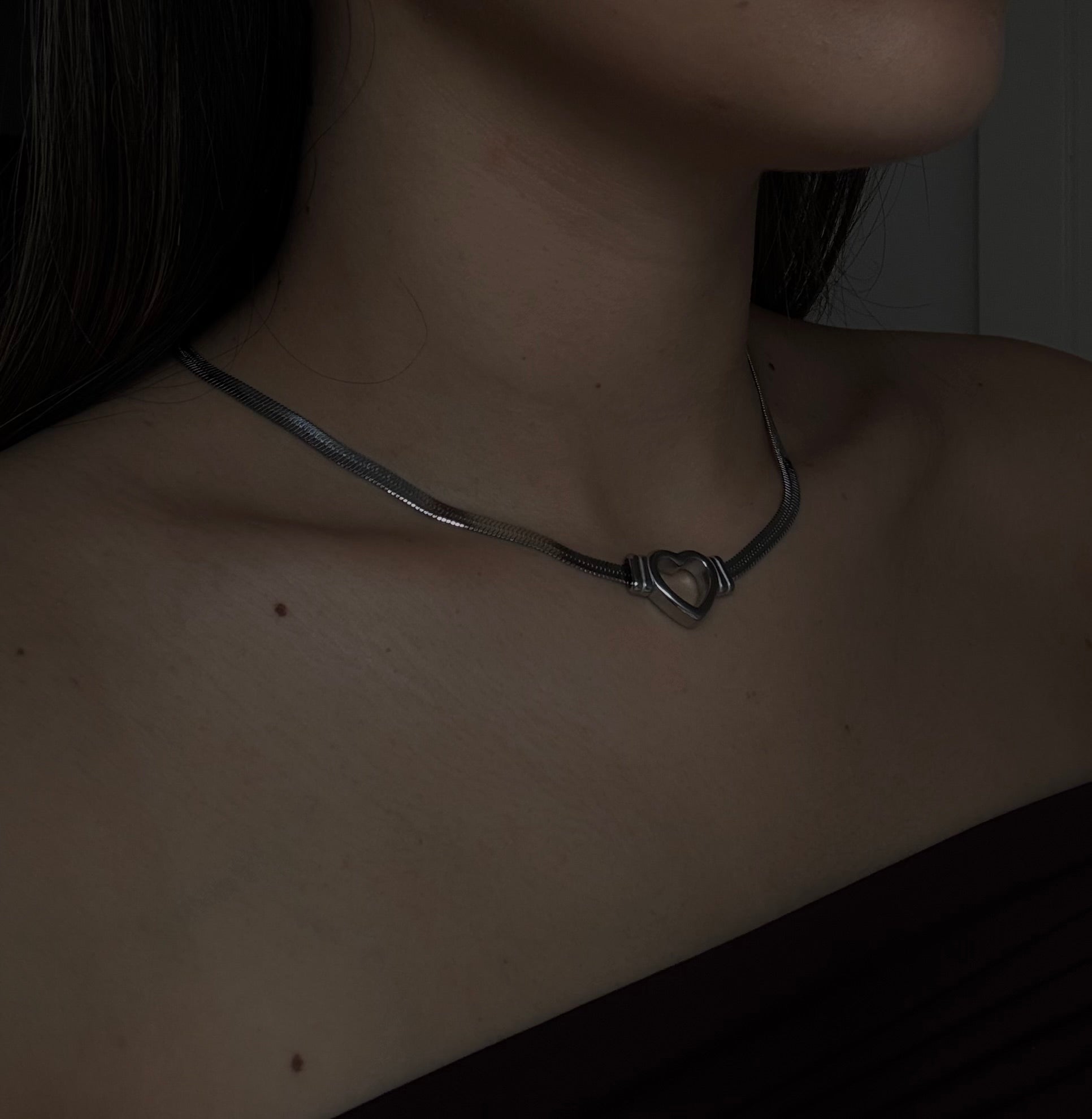Collana Chocker Cuore Silver