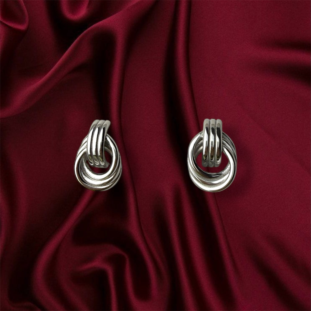 Pendientes de plata con lazo