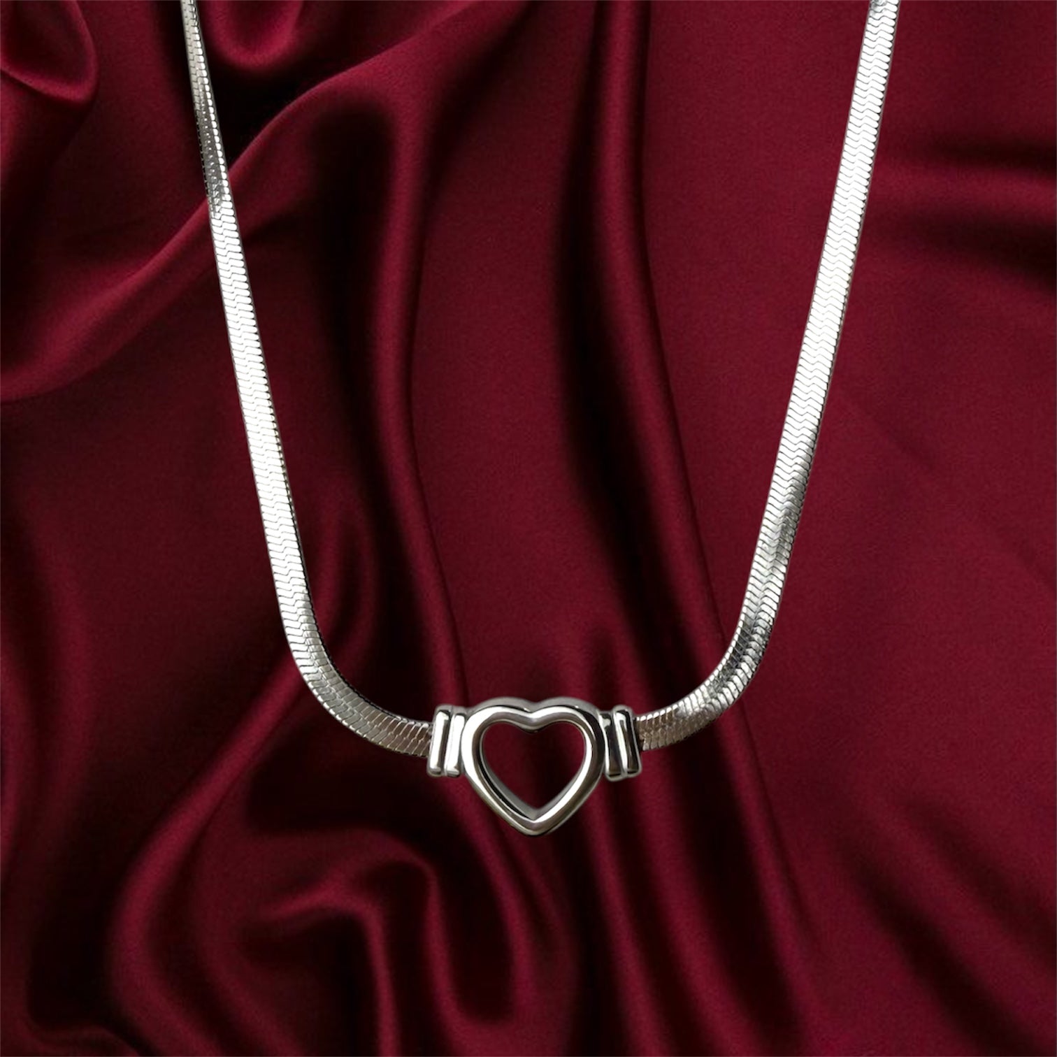 Collana Chocker Cuore Silver