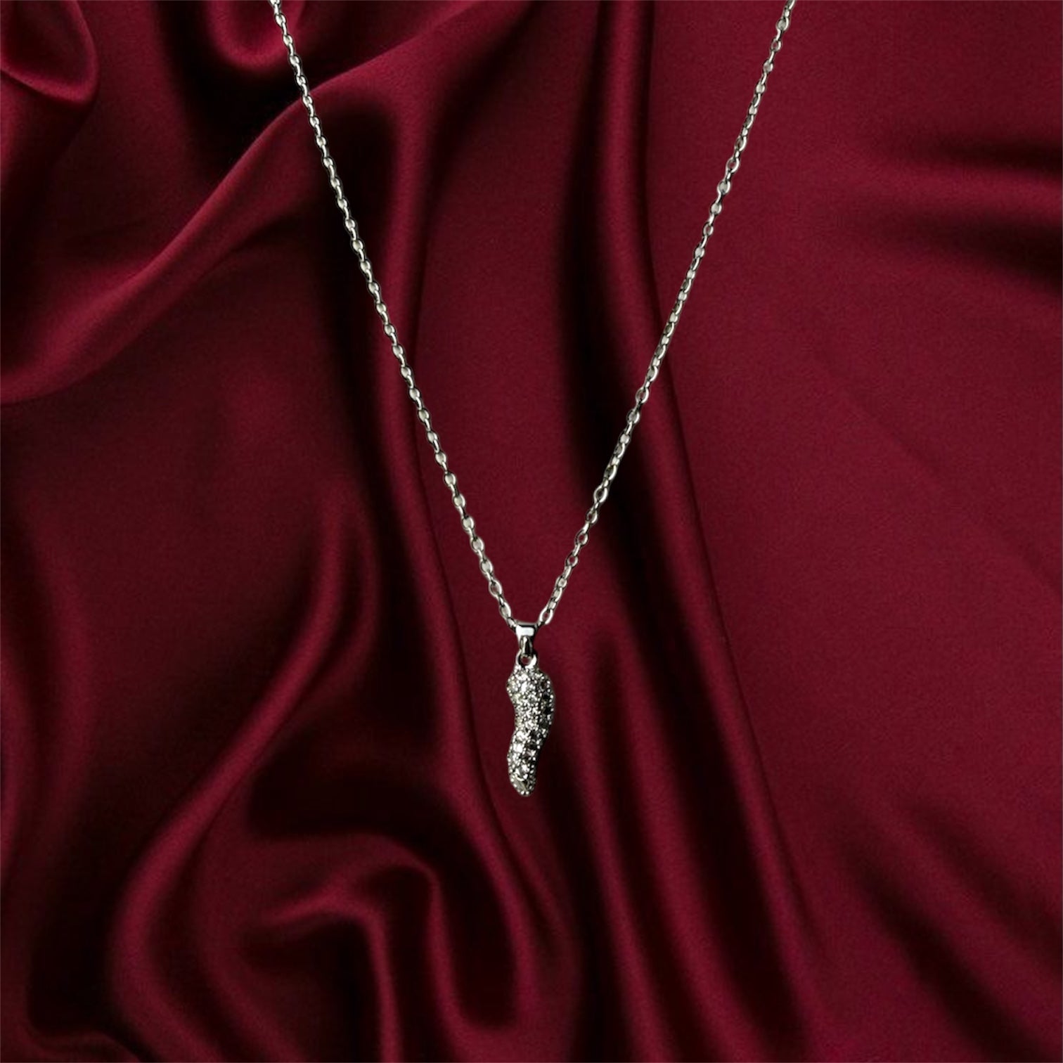 Collana Corno Portafortuna Silver